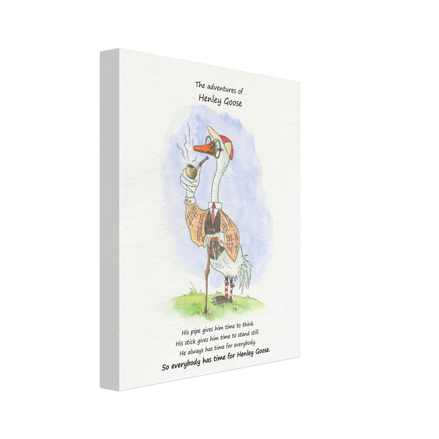 Henley goose smoking his pipe. Dean Reeve art prints and originals