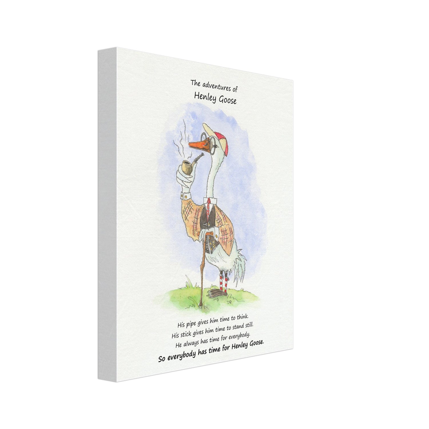 Henley goose smoking his pipe. Dean Reeve art prints and originals