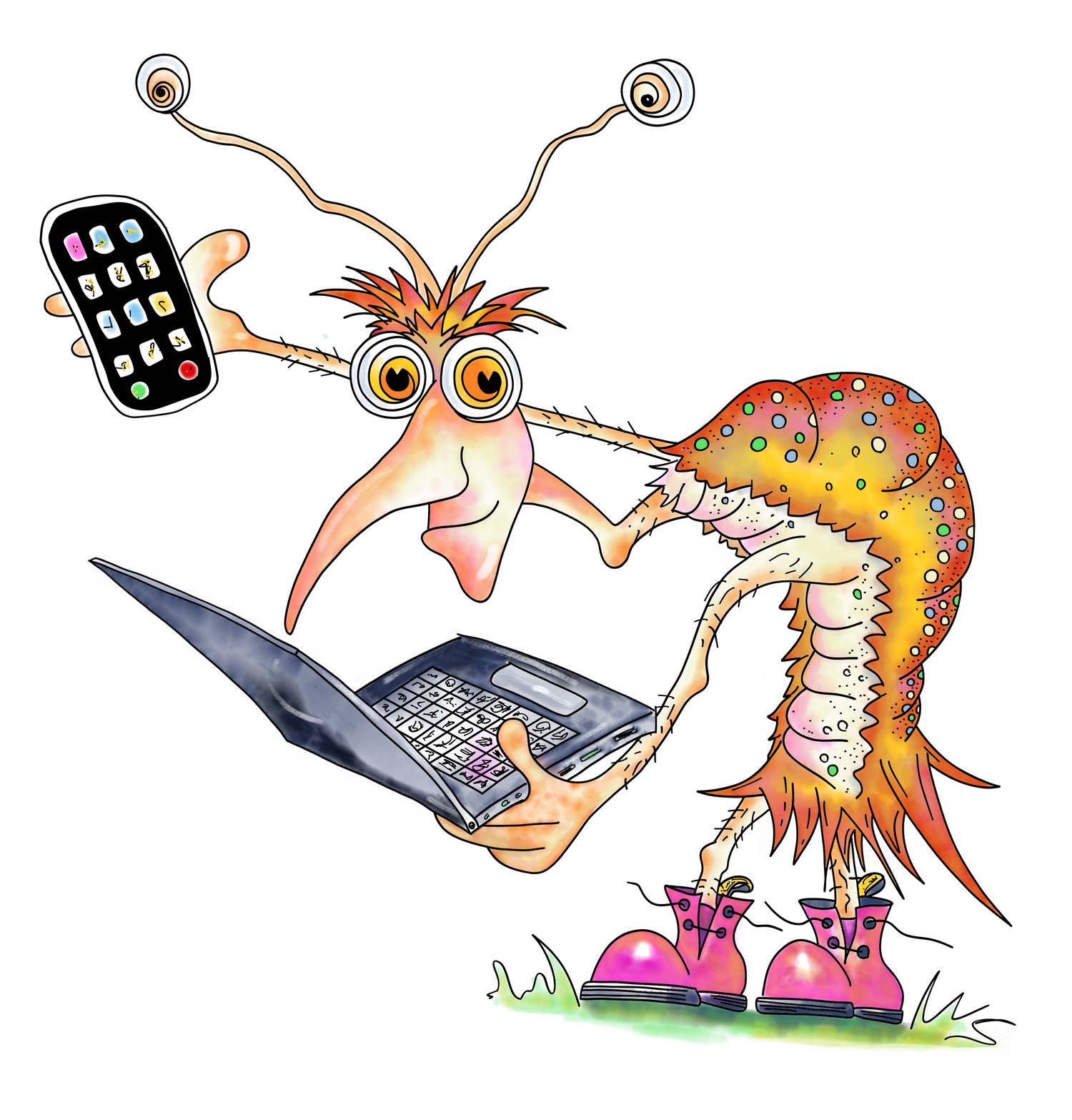 Shrimp neck. Prawn neck. Bad posture. Dean Reeve Art prints and originals